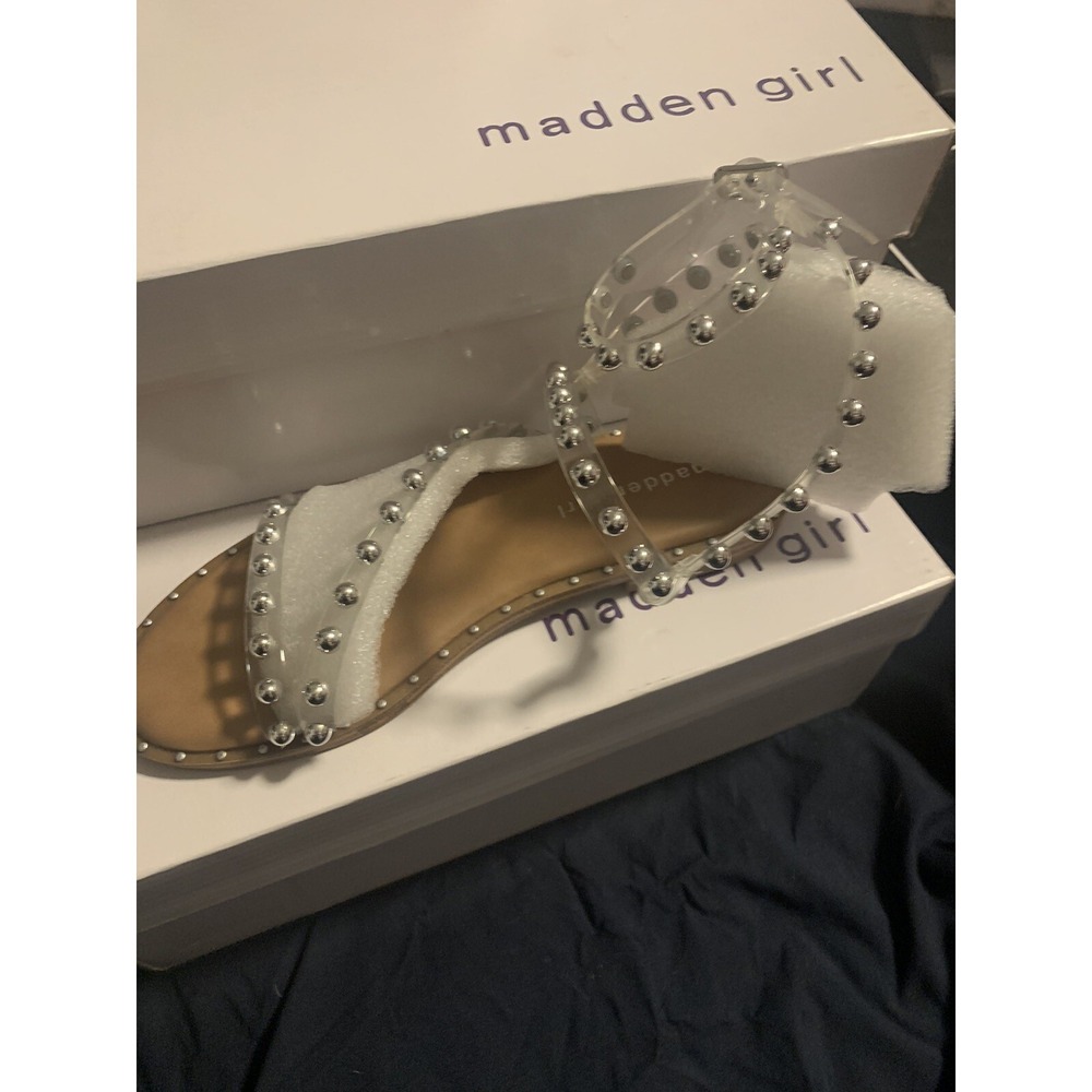 Madden Girl 6.5 NIB Fiona Clear Vacation Cruise Girlie New In Box
